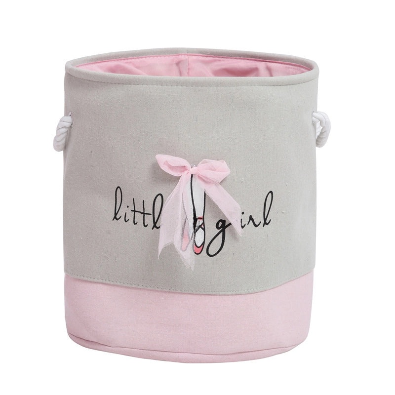 Dancing Girls Round Fabric Storage Basket Thickened Large Laundry Hamper Home Organizer Bag|Home Storage & Organization