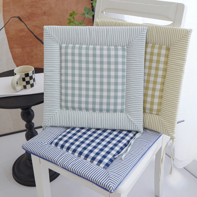 Plaid Polyester Seat Cushion for Chairs|Home Decor & Furniture Accessories