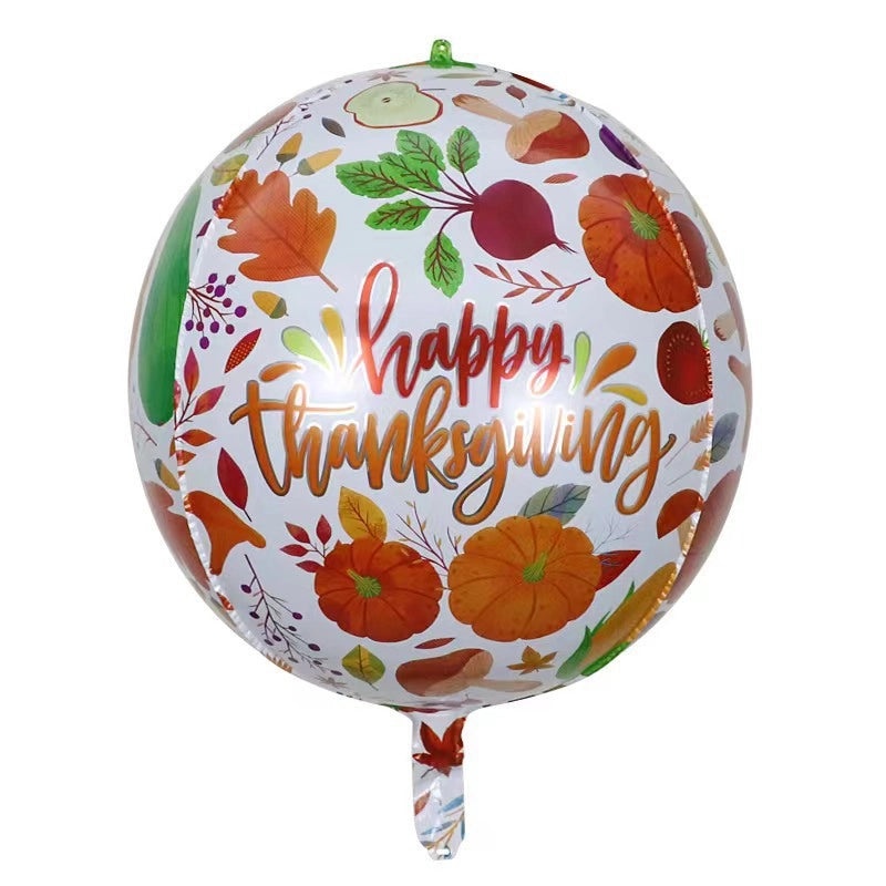 Minimalist Classic Pumpkin Aluminum Film Christmas Balloons | Holiday Party Decorations