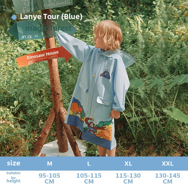 Kids Waterproof EVA Rain Poncho|Children's Rainwear