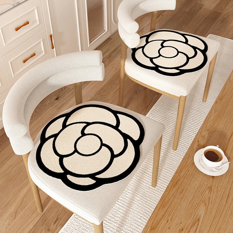 Elegant Floral Polyester Seat Cushion for Couch & Sofa Comfort | Home Decor Accessories