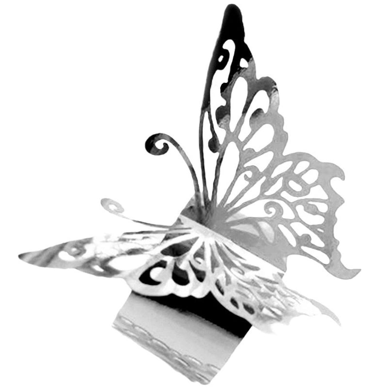 Minimalist Butterfly Napkin Rings Reflective Paper for Holidays and Daily Use|Home Decor Table Accessories
