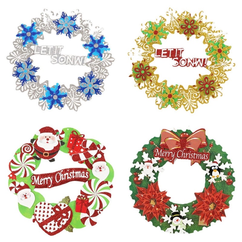 Christmas Scene Dress-up Pendant Paper Wreath Hanging Home Decoration | Christmas Ornaments