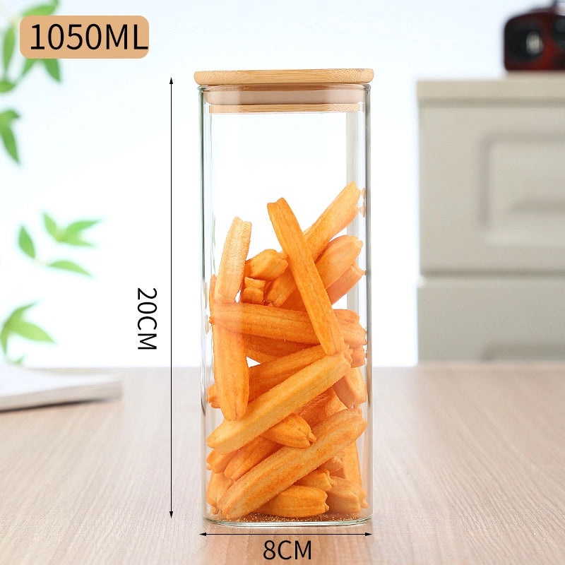 Minimalist Solid Color Wooden Glass Storage Box for Home Organization|Home Storage Containers