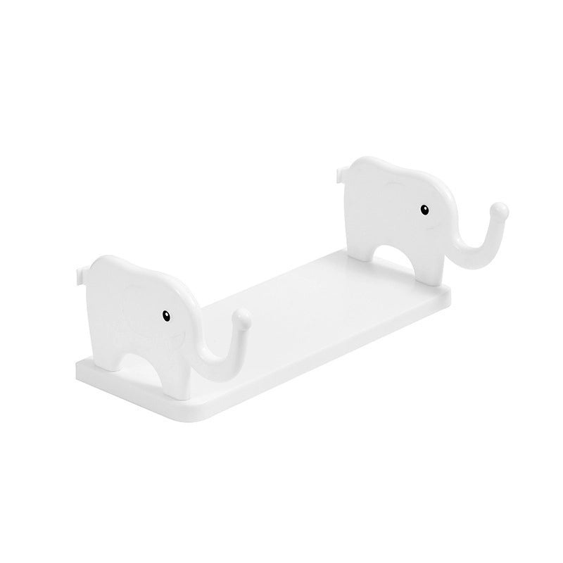 Elephant-themed Punch-free Wall Storage Rack for Kitchen Bathroom Study | Home Storage & Organization