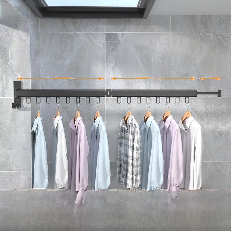 Invisible Telescopic Wall-Mounted Folding Drying Rack for Indoor Clothes and Quilts|Home & Living/Storage & Organization
