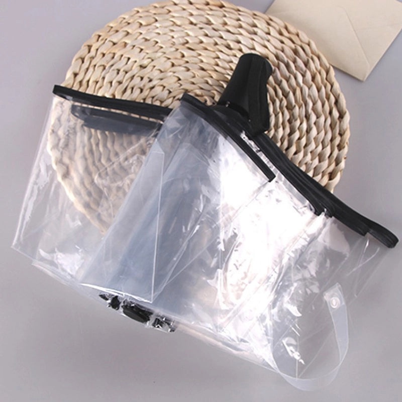 Small Daisy Automatic Folding Umbrella White Transparent Japanese Student Rain Sun Umbrella | Umbrellas & Rain Gear