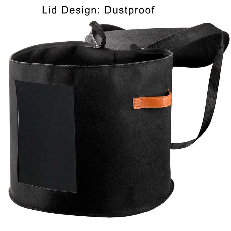 Large Foldable Hat Storage Box with Shoulder Strap and Dual Handles for Women | Hat Storage Boxes