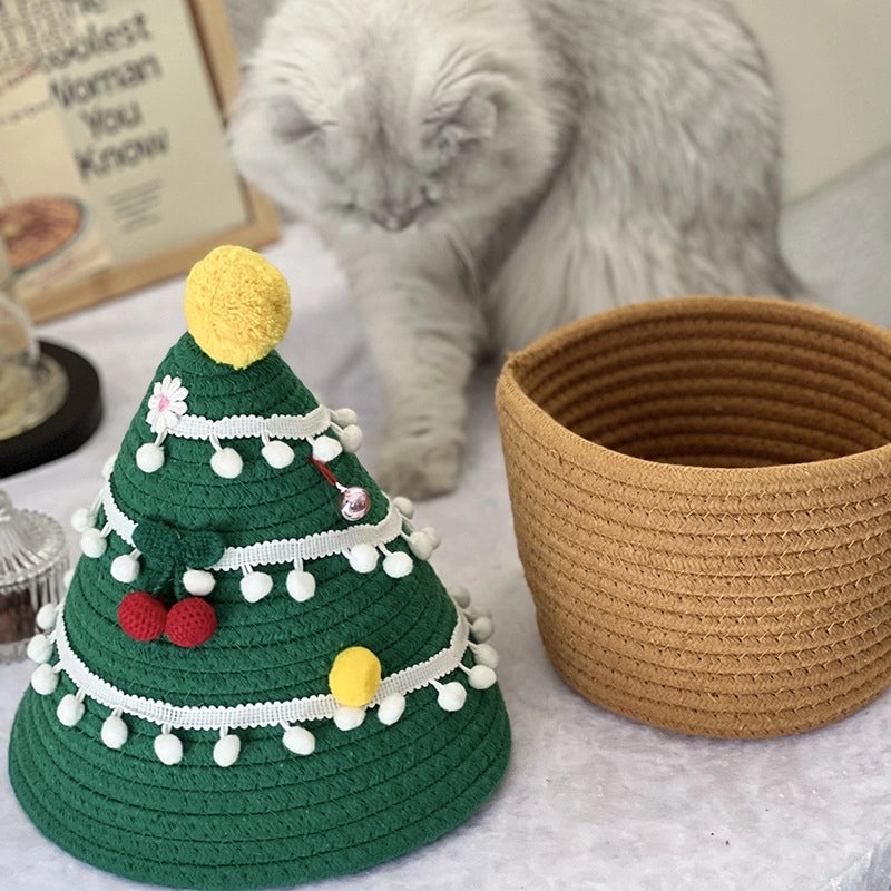 Festive Christmas Tree Cotton Rope Basket for Storage|Home Storage & Organization