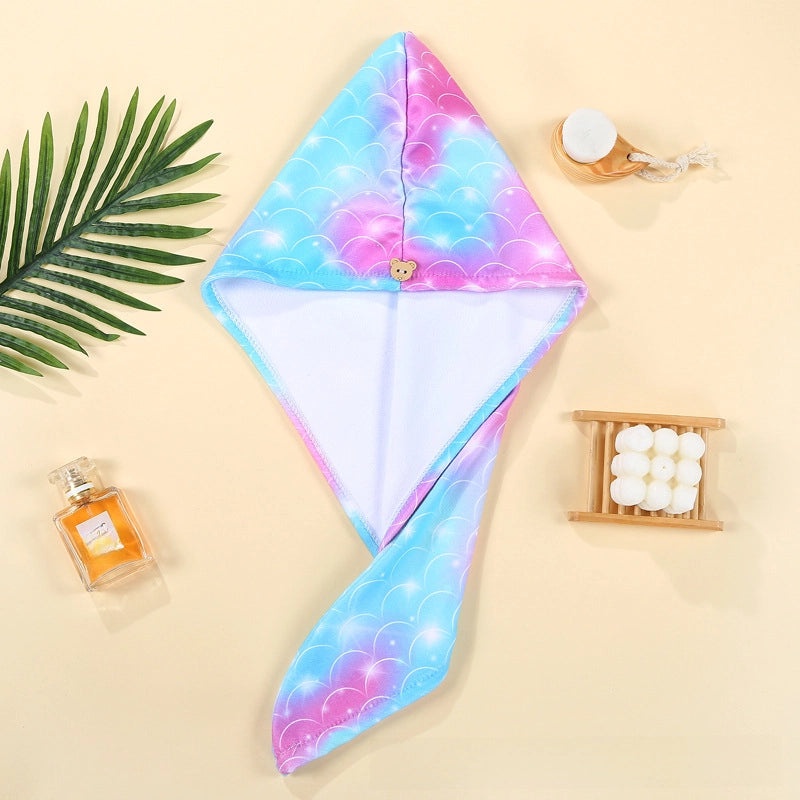 Four Seasons Quick-Dry Absorbent Hair Towel Cap, Thickened Adult Bath Wrap with Printed Design|Home & Living Accessories