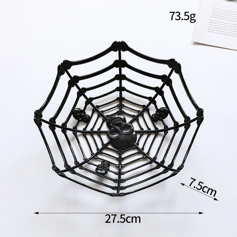 Halloween Spider Web Skull Candy Basket Cute Plastic Decorative Props|Home Decor