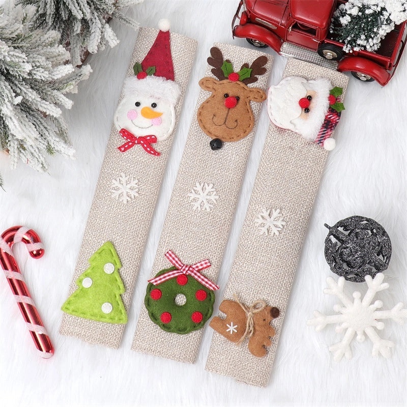 Cute Christmas Tree and Snowman Handle Gloves for Family Indoor Gathering | Home & Kitchen Accessories