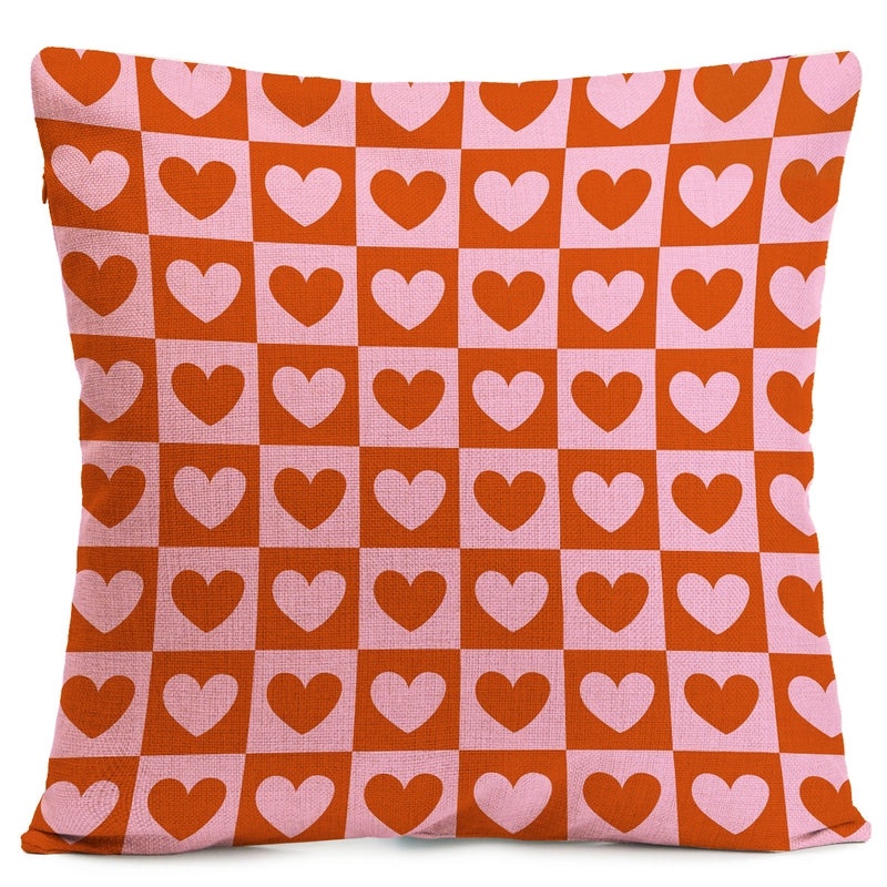 Elegant Heart Shape Linen Pillow Cases for Couch Sofa Decor Minimalist Style Valentine's Day Gift|Home Decor Pillows