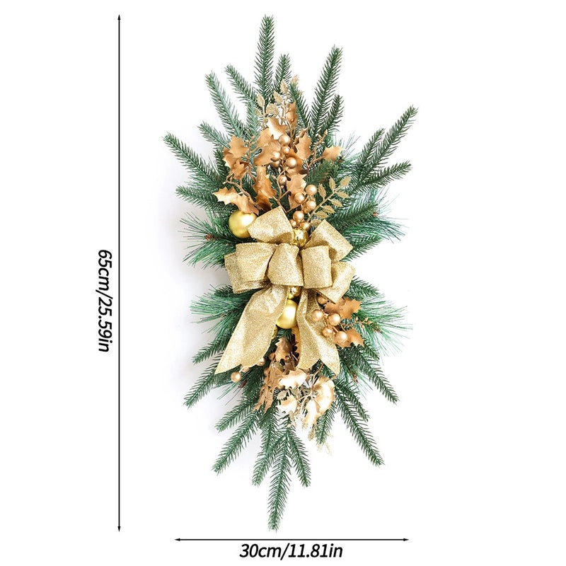 Nordic Christmas Bow Door Hanging Decoration for Home and Stairs | Holiday Home Decor