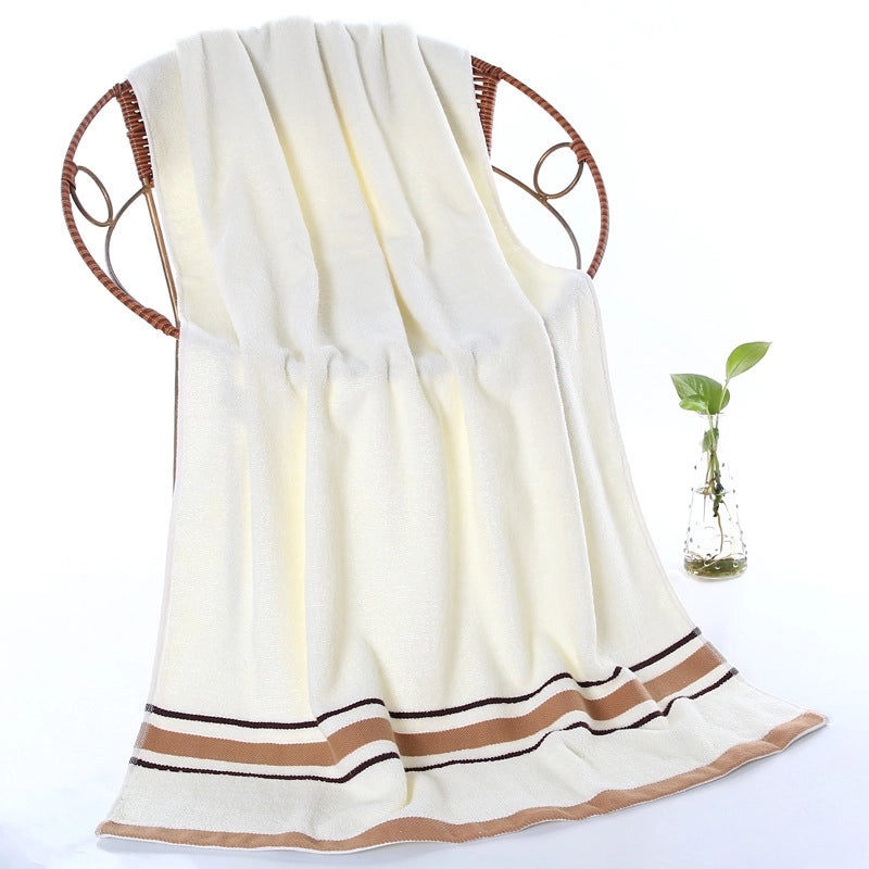 Thickened Soft Cotton Bath Towel for Adults, Absorbent and Comfortable, Unisex Home & Swimming Use | Bath & Body