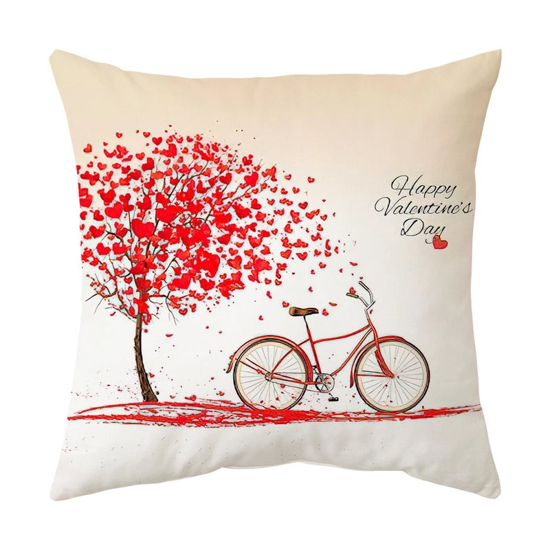 Valentine's Day Romantic Letter Landscape Plush Pillow Covers for Couch and Sofa Decor | Home Decor