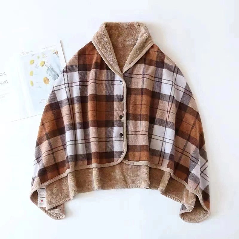 Cozy Plaid Polyester Throw Blanket for Home Decor | Home & Living Textiles