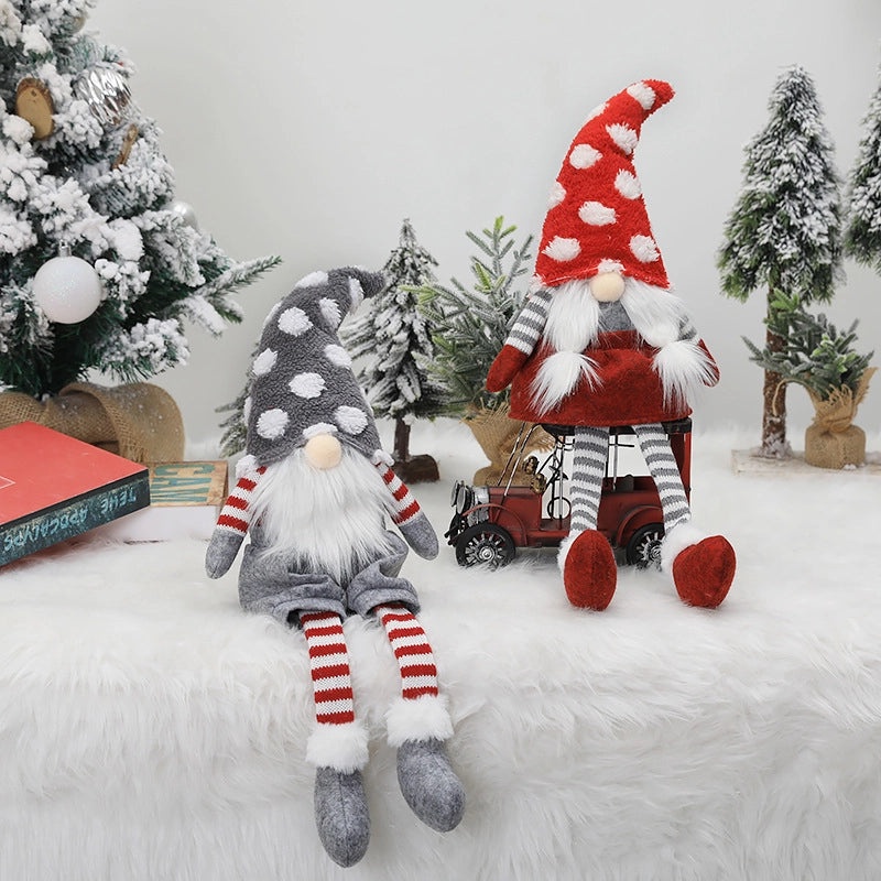Nordic Style Faceless Couple Dolls Christmas Decorations Forest Scene Dress Up|Holiday Home Decor