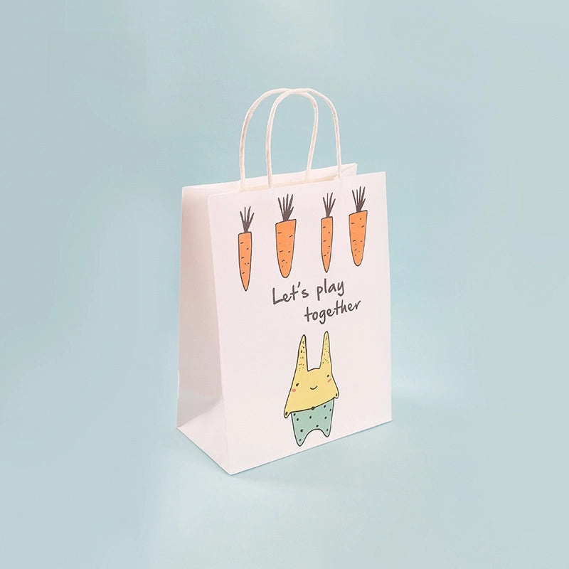 Cartoon Kraft Paper Gift Bags for Kindergarten Activities Baby Birthday Party Candy Backing | Party Supplies
