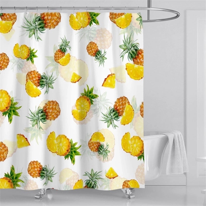 Fruit Pattern Polyester Shower Curtain for Bathroom Decor|Bathroom Accessories