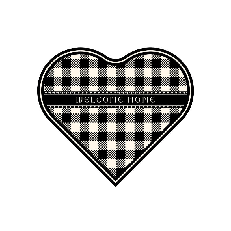 Pastoral Heart-Shaped Polyester Bath Mat - Casual Elegant Design for Bathroom Decor|Home & Living Bath Rugs