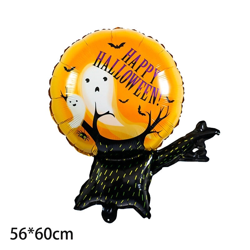 Halloween Hip-Hop Ghost Pattern Aluminum Foil Balloons for Party Festival Decoration|Party Supplies Balloons