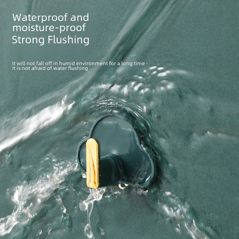 Cloud-shaped L-hook Seamless Non-perforated Wall Hook for Kitchen Bathroom Keys Bags|Home Storage & Organization