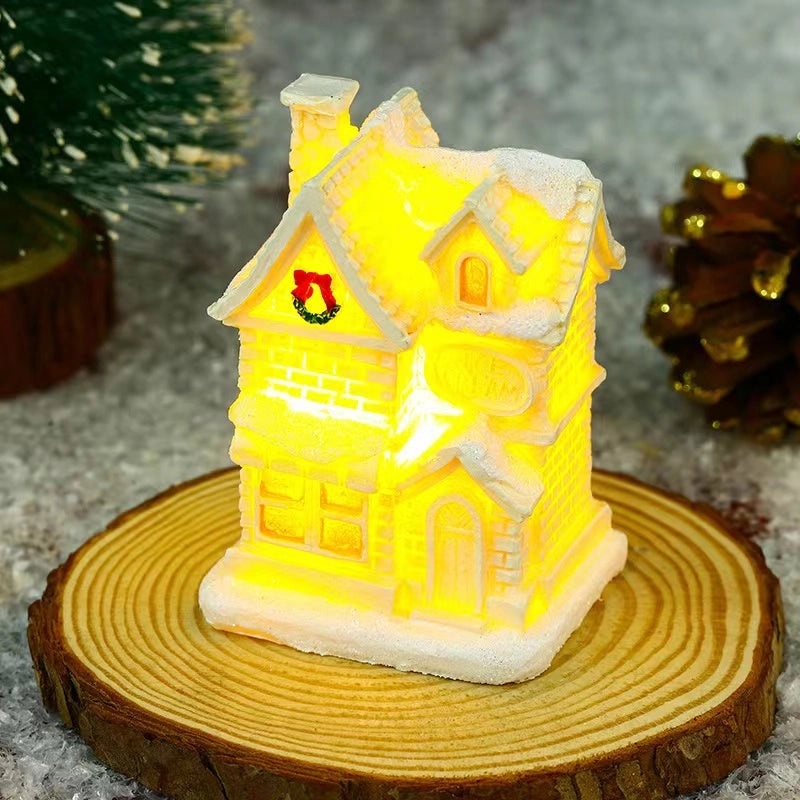 Christmas Mini Ornaments Luminous Holiday Decorations Christmas Eve Micro Landscape Desktop Window Gift Ideas|Home Decor & Holiday Accessories