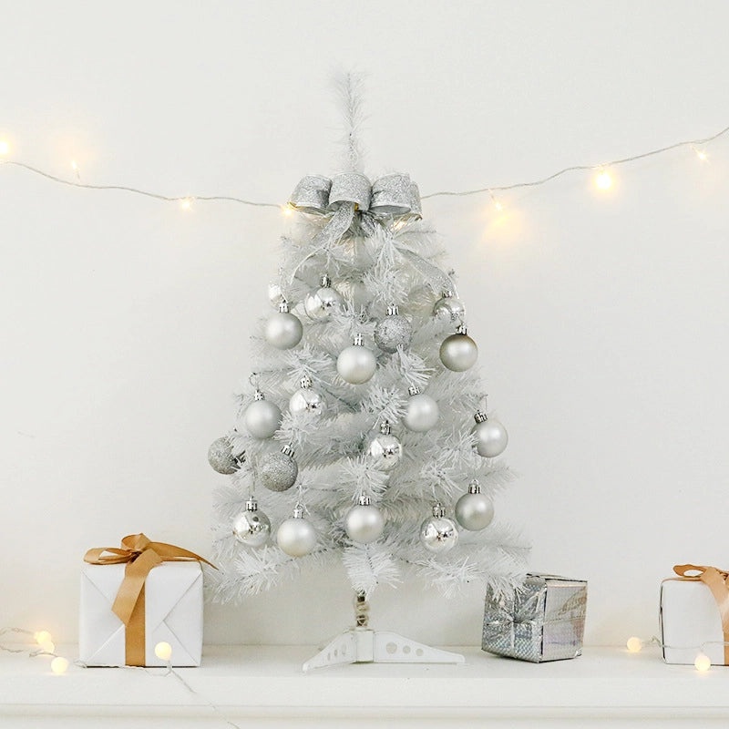 Mini White LED Christmas Tree with Ornaments for Home Desktop Decoration | Christmas Home Decor