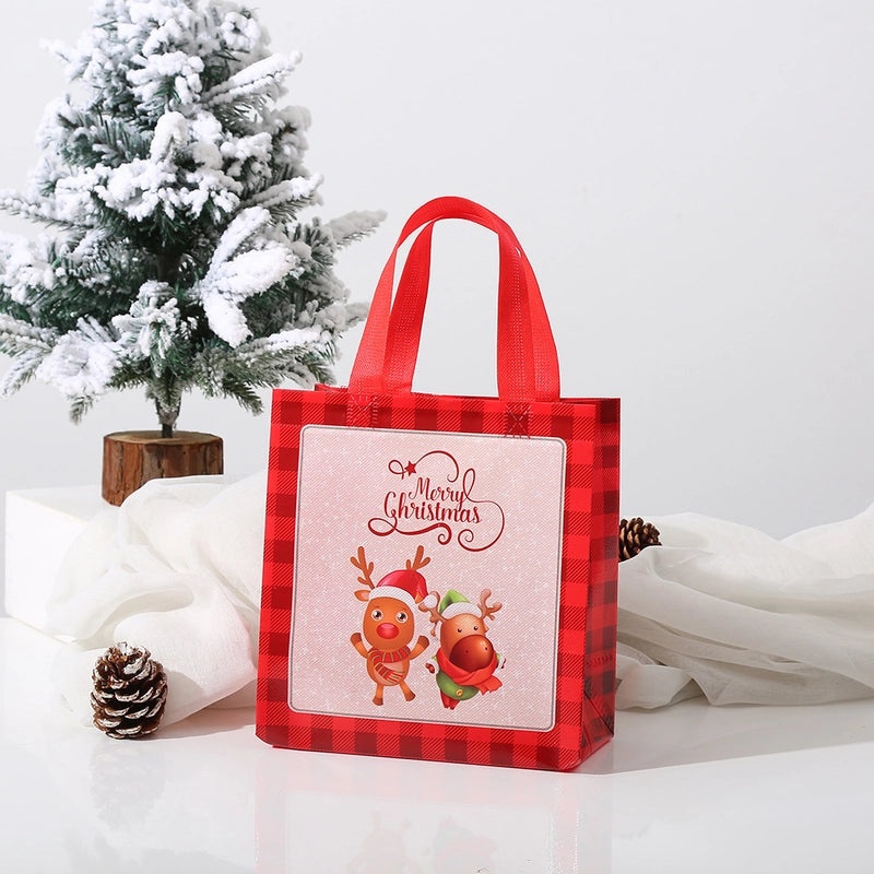 Cute Christmas Tree Snowman Elk Nonwoven Gift Bags for Holiday Party Favors|Holiday Party Supplies