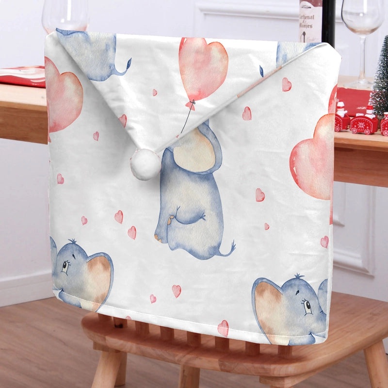 Christmas Plush Chair Back Cover Elephant Design | Home & Living / Holiday Decor