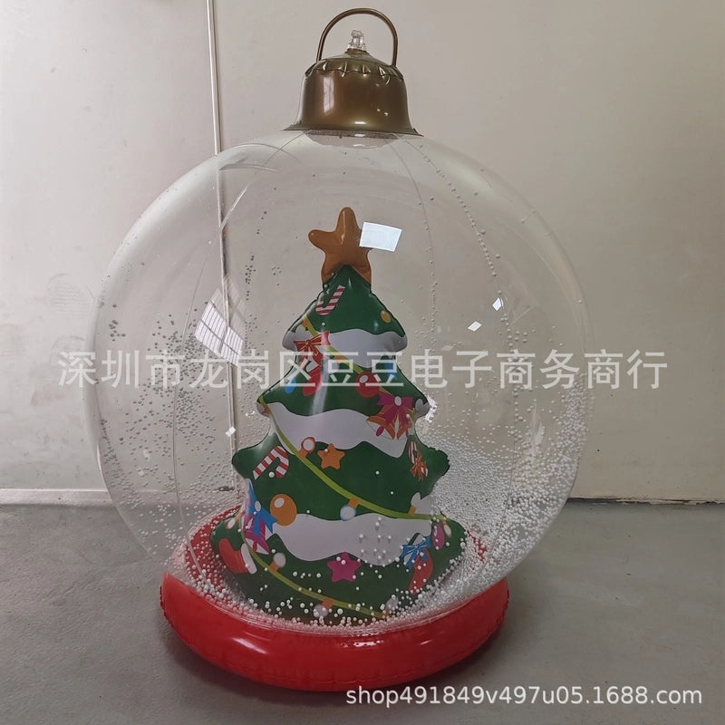 Christmas Pastoral Tree Santa Claus Snowman PVC Decorative Props for Festival Party|Seasonal Decorations