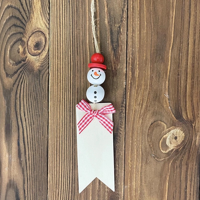 Nordic Christmas Snowman Bow Knot Wooden Hanging Ornament for Festival Party Decoration|Home Decor Ornaments