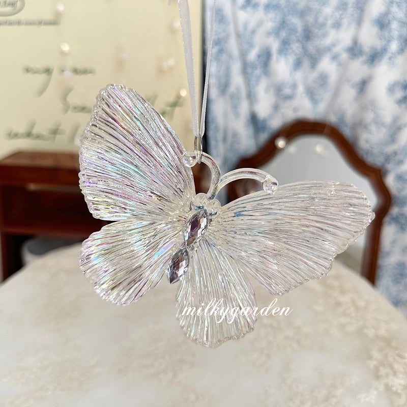 Milky Garden Glitter Christmas Tree Pendant Snowflake Star Angel Garland Hanging Ornament|Christmas Decorations