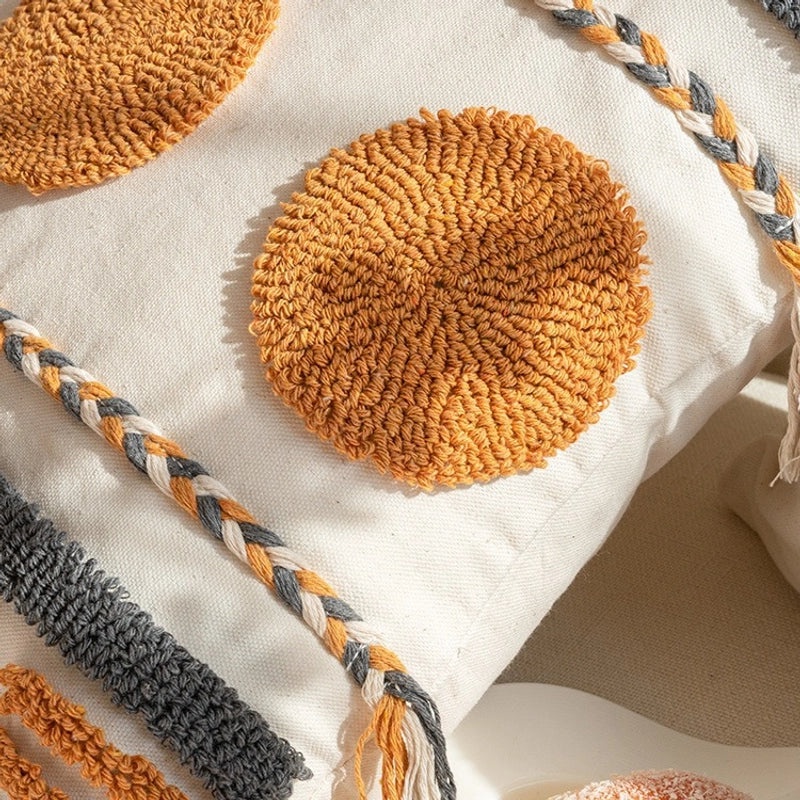 Bohemian Indian Tufted Cushion Cover Simple Nordic Style Throw Pillow for Bay Window Room Decor|Home Decor Pillows
