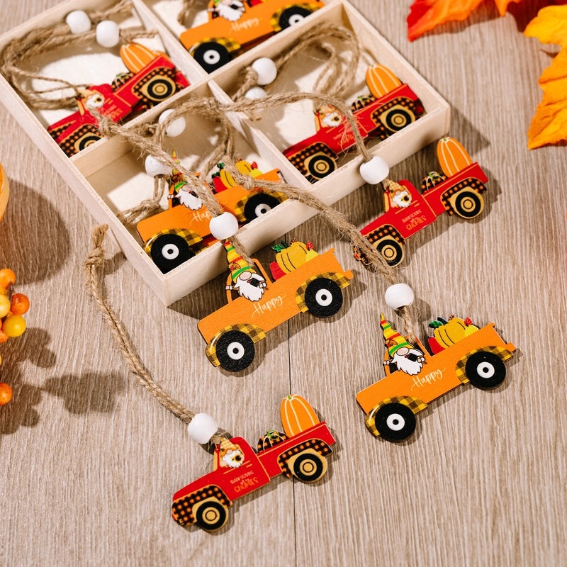 Nordic Style Cute Santa Claus Wooden Hanging Ornaments for Christmas Thanksgiving Home Party|Holiday Decorations