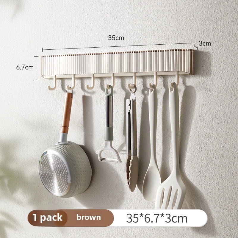 Wo Dou Kitchen Wall Mount Rack Set with Knife Holder, Chopsticks Cage, Pot Cover Storage Box | Kitchen Storage & Organization
