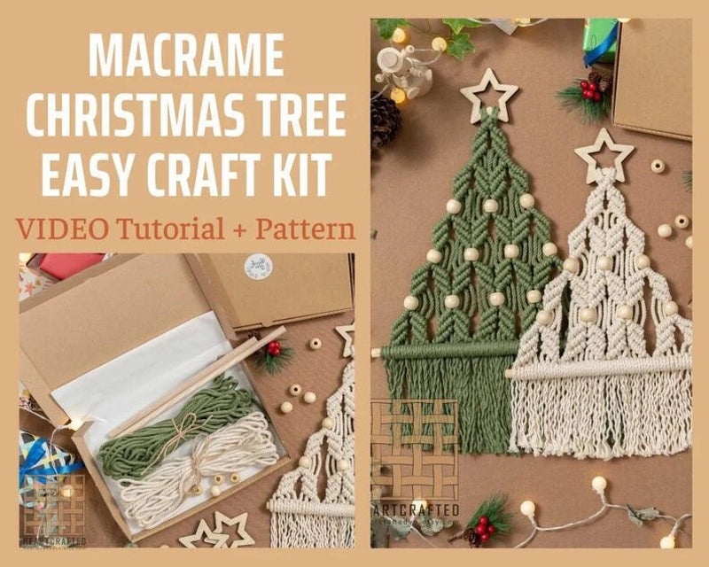 DIY Christmas Tree Kit Cotton Rope Woven Handmade Craft Material Package In Stock|Handmade Crafts & DIY Kits