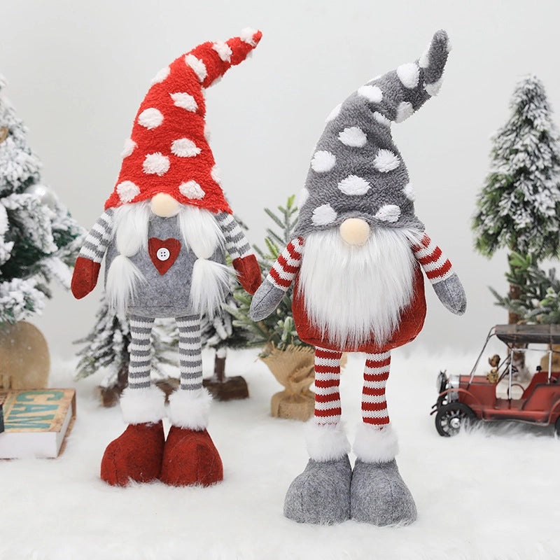 Nordic Style Faceless Couple Dolls Christmas Decorations Forest Scene Dress Up|Holiday Home Decor