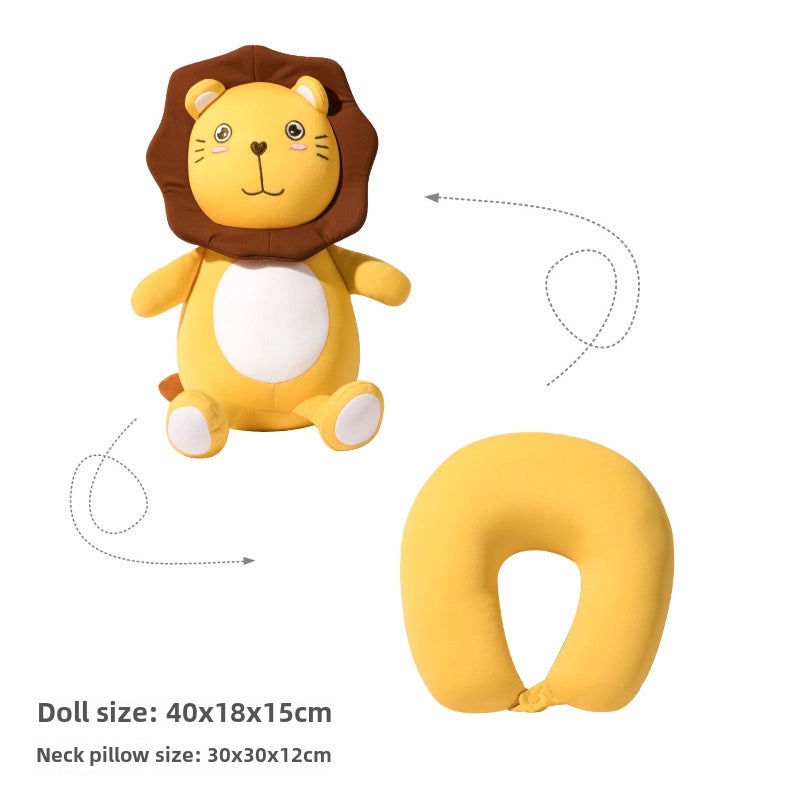 Cartoon Penguin U-Shaped Neck Pillow with Foam Particles | Travel Pillows & Neck Support