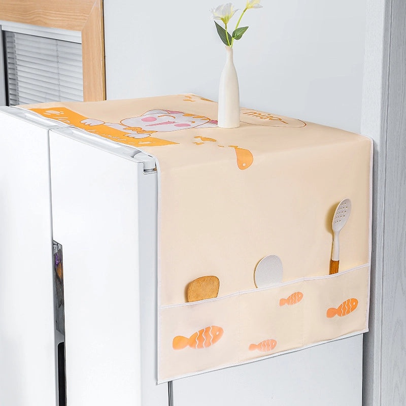 Waterproof PEVA Refrigerator Dust Cover Cloth for Single & Double Door Fridge | Home Storage & Organization