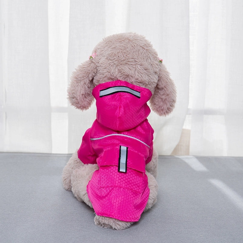 Pet Raincoat with Reflective Strips for Cats and Small Dogs Lightweight Waterproof Jacket|Pet Clothing & Accessories