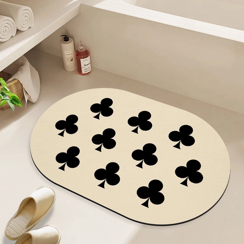 Geometric Heart Shape PVC Bath Mat for Bathroom|Home Decor & Bath Accessories