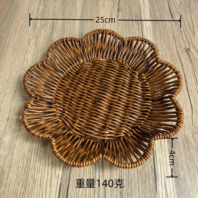 Minimalist Solid Color Woven Style Storage Basket Set of 2 | Home Storage & Organization