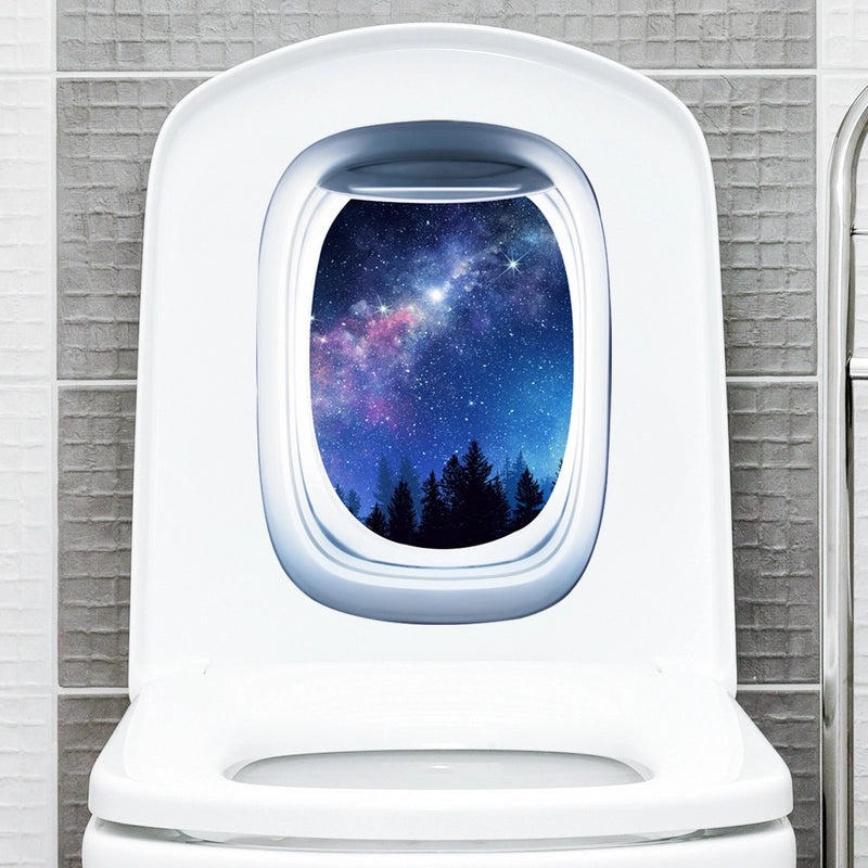 Elegant Landscape PVC Wall Sticker for Bathroom Decor|Home Decor & Wall Art