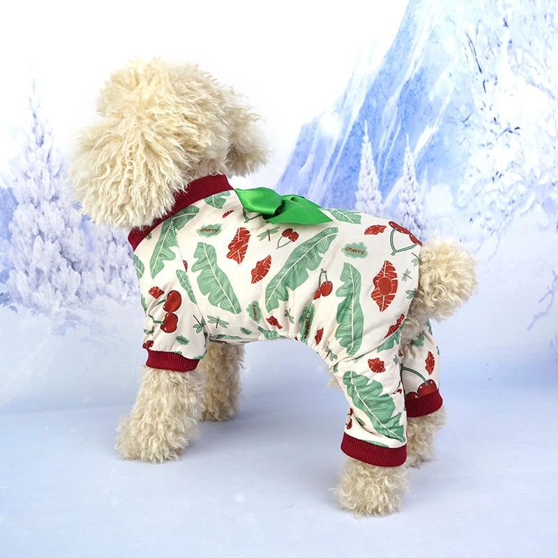 Valentine's Day Cherry Strawberry Pet Outfit Casual Polyester Apparel|Pet Clothing & Accessories