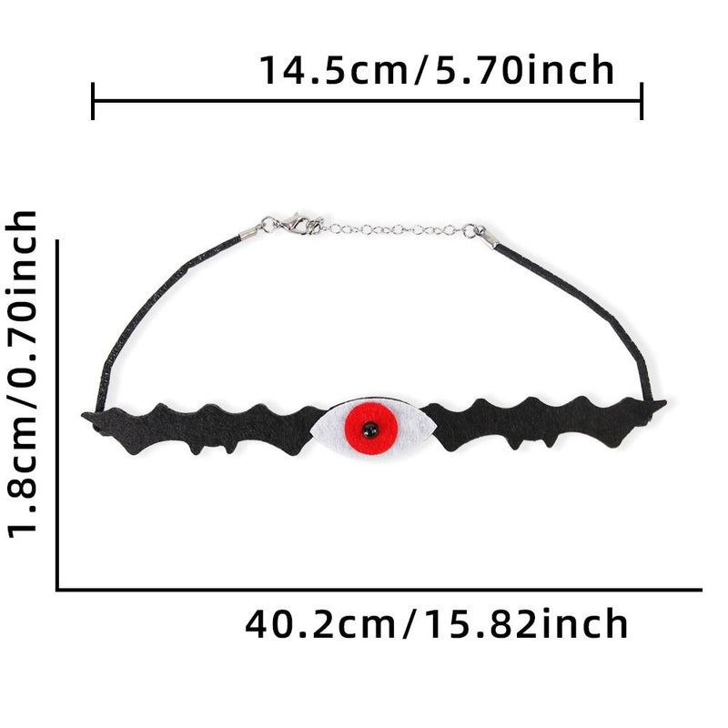 Halloween Spider Bat Skull Necklace Felt Pendant Funny Cool Party Accessory|Jewelry & Accessories