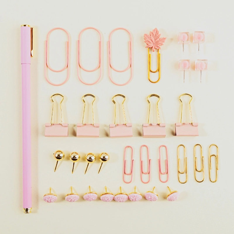 Minimalist Solid Color Metal Casual Learning Stationery Sets | Stationery & Office Supplies