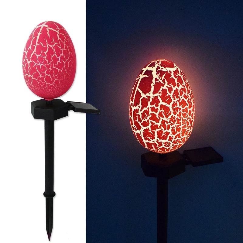 Solar Powered Easter Egg Outdoor Garden Light Waterproof Yard Decoration Night Ground Plug|Garden Lighting