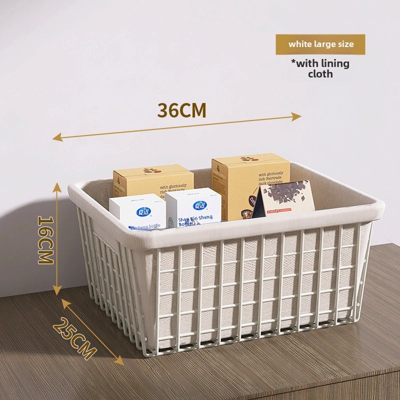 Wrought Iron Storage Basket with Wooden Handle Nordic Desktop Snack Organizer|Home Storage & Organization